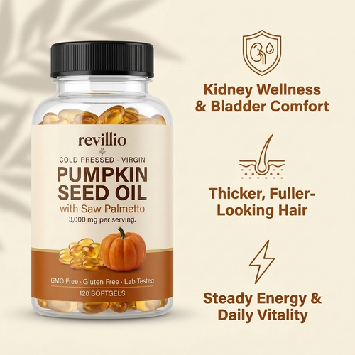 Pumpkin Seed Oil Softgels — Supports Healthy Kidney Function & Urinary Comfort, Naturally